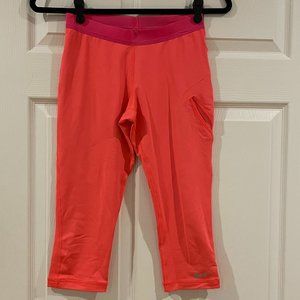 NIKE DRI FIT - Neon Capri Tennis Leggings - size Small